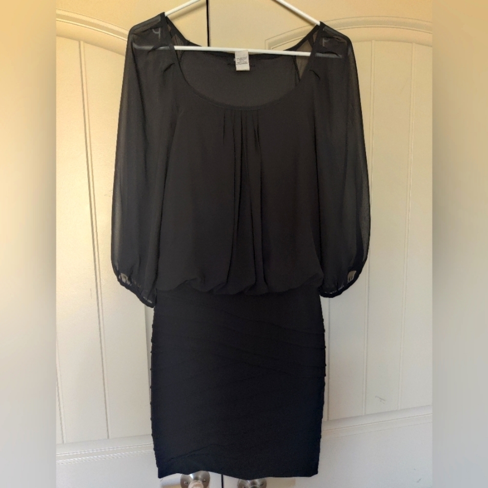 Little black dress midi size Large